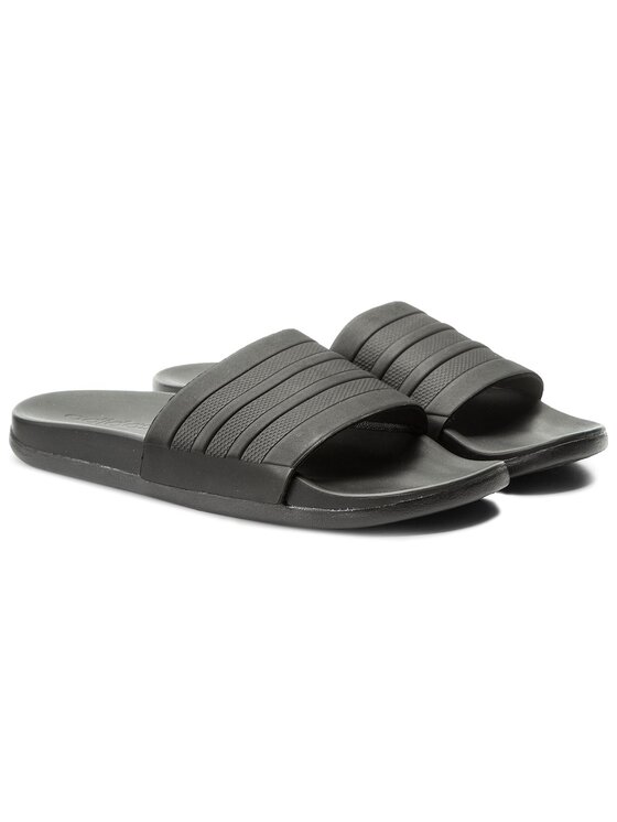 Adidas adilette cf+ discount mono black slippers