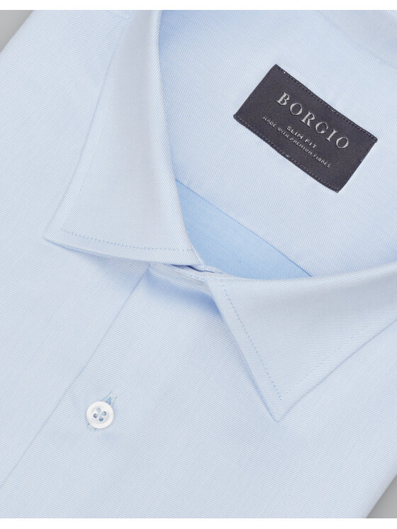 Borgio Borgio Koszula manziana 00599 Niebieski Slim Fit