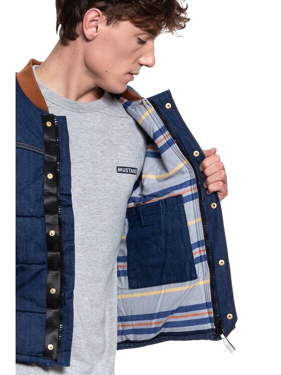 Lee Lee Tank top PADDED VEST Niebieski Regular Fit