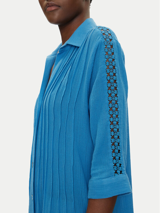 Iconique Iconique Hemdkleid IC25-111 Blau Regular Fit
