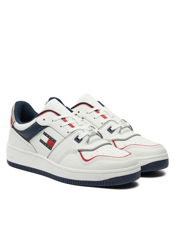 Tommy Jeans Tommy Jeans Sneakersy Retro Basket EM0EM01463 Bílá