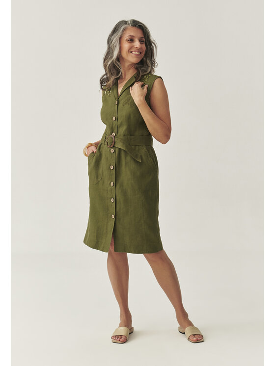 TATUUM TATUUM Sukienka codzienna SOFORINA Khaki Fitted Fit