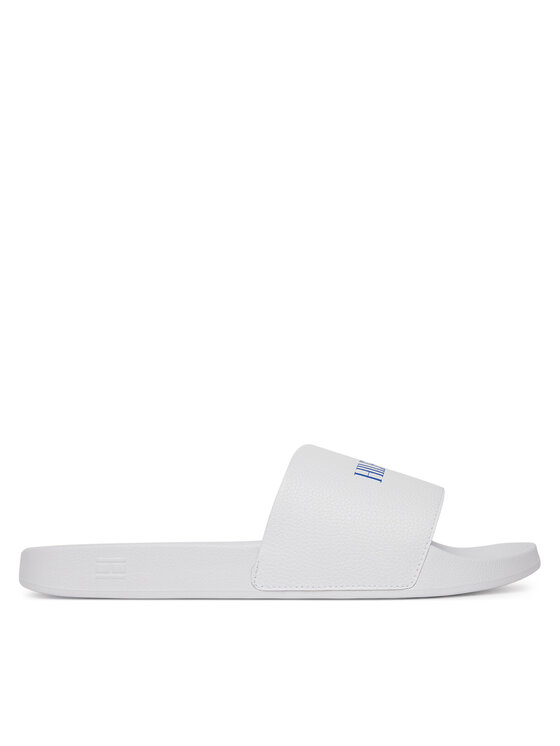 Şlapi Tommy Hilfiger Hilfiger Print Tumble Pool Slide FM0FM05505 Alb