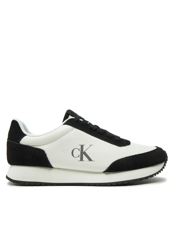 Calvin Klein Jeans Snīkeri Runner Laceup Low Mix Mg YW0YW01798 Balts