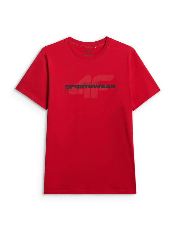 4F 4F T-Shirt SPORTS CLUB Czerwony Regular Fit