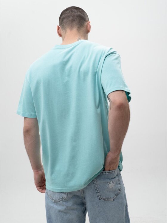Smerfy Smerfy T-Shirt Szeroka Luźna Gargamel 129180 Niebieski Oversize