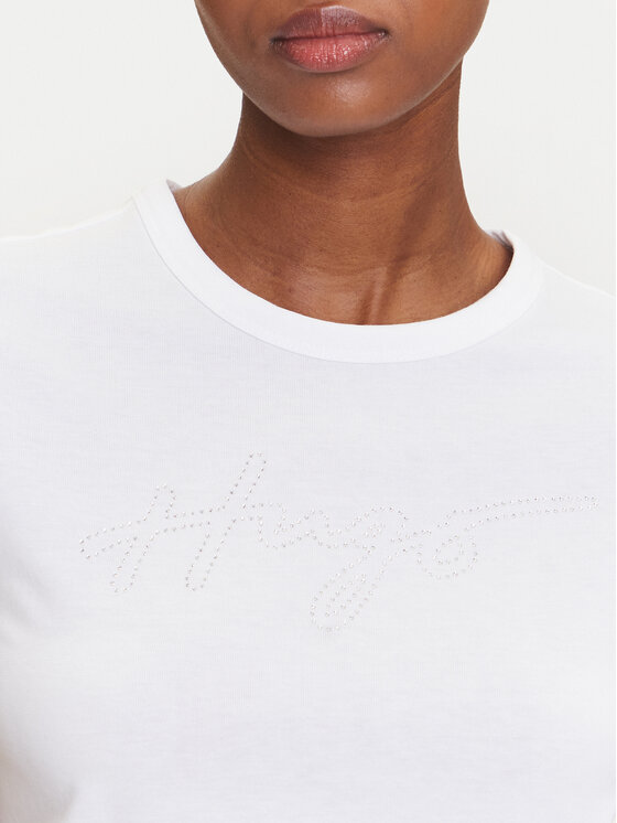HUGO HUGO T-krekls Deloris 50532137 Balts Regular Fit