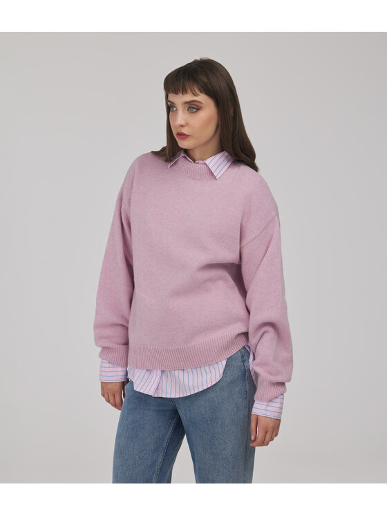 Lee Cooper Lee Cooper Sweter AIDA Fioletowy jasny Regular Fit