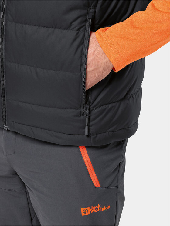 Jack Wolfskin Jack Wolfskin Vesta Ather Down Vest 1207691 Čierna Regular Fit