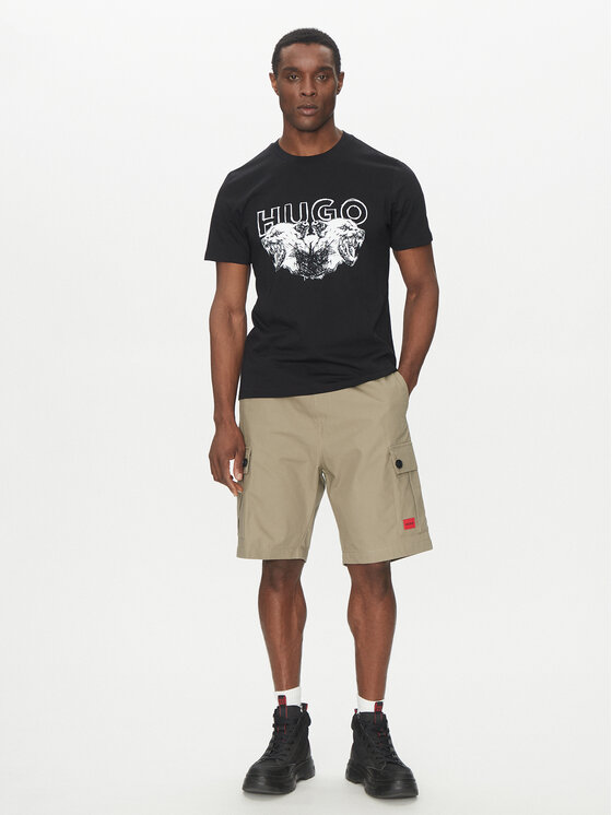 HUGO HUGO Шорти з тканини Garlio 50510594 Коричневий Regular Fit