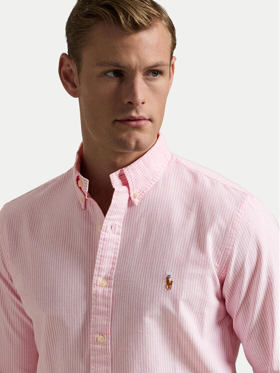 Polo Ralph Lauren Polo Ralph Lauren Marškiniai 710953704001 Rožinė Custom Fit