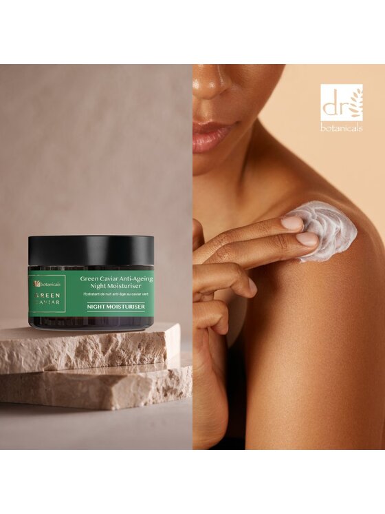 Dr Botanicals Dr Botanicals Krem nawilżający na noc DB Green Caviar & Argan Oil przeciw starzeniu się skóry Krem na noc
