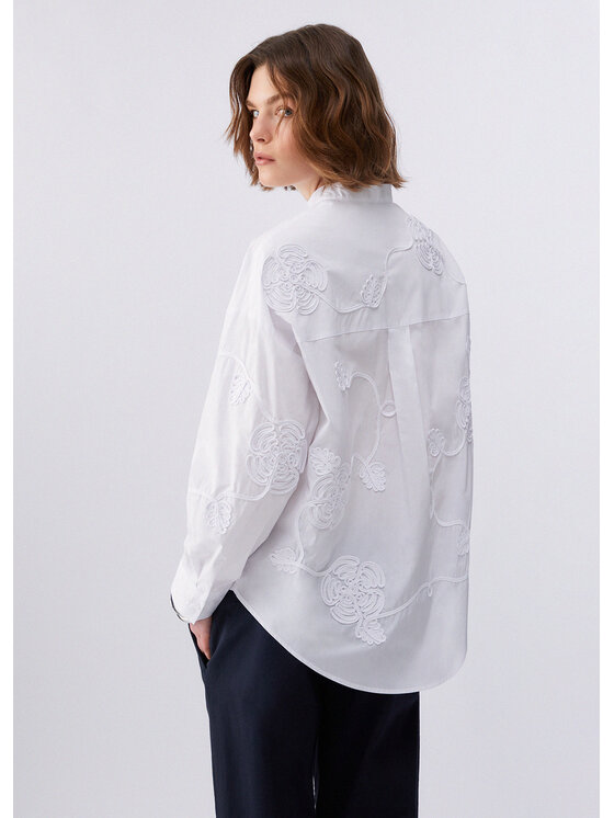 Liu Jo Liu Jo Koszula CA6170T039A11111 Biały Loose Fit