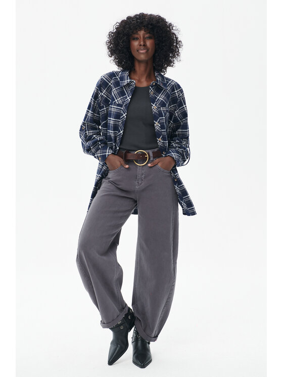 blue shadow blue shadow Koszula Balami Granatowy Regular Fit