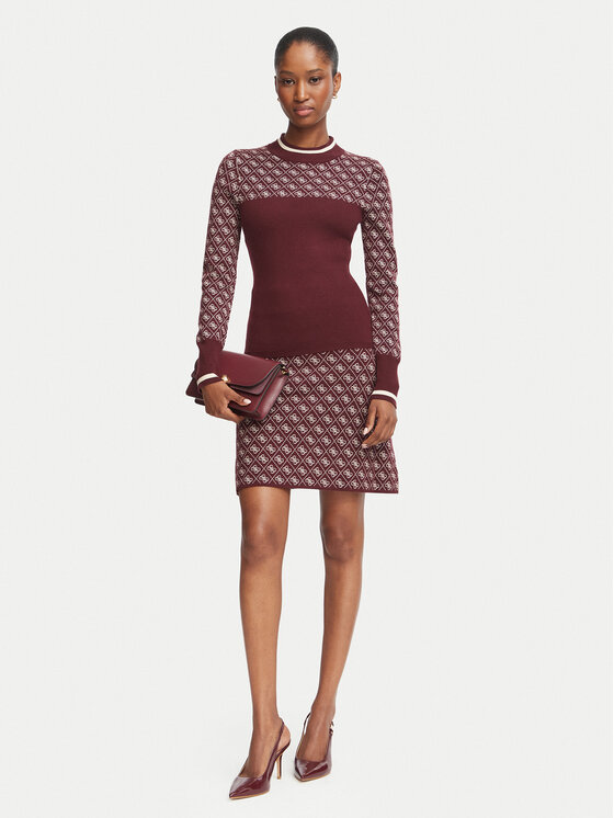 Guess Guess Pulover W5BR24 Z3JD2 Bordo rdeča Slim Fit