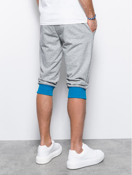 Ombre Ombre Szorty sportowe P29 Szary Regular Fit