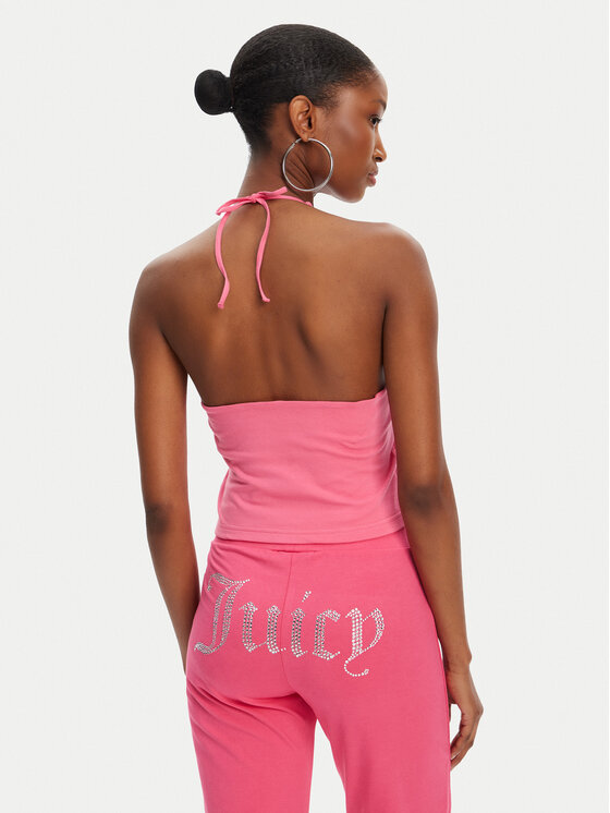 Juicy Couture Juicy Couture Top Tied JCWCT125306 Różowy Slim Fit
