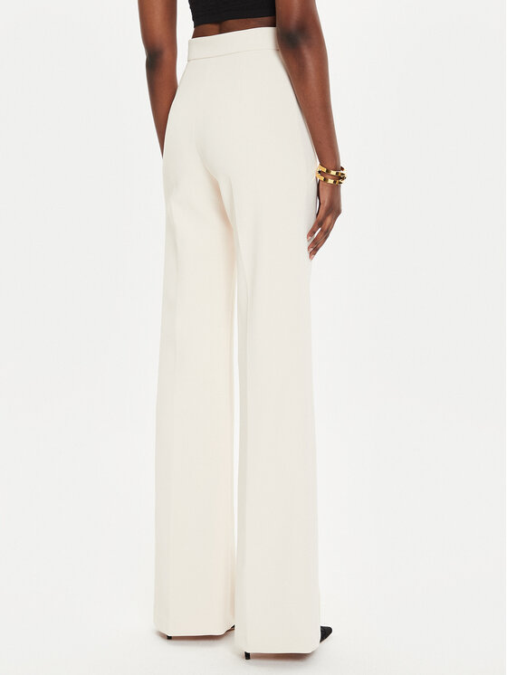 Elisabetta Franchi Elisabetta Franchi Palazzo hlače PA-T35-46E2 Écru Regular Fit