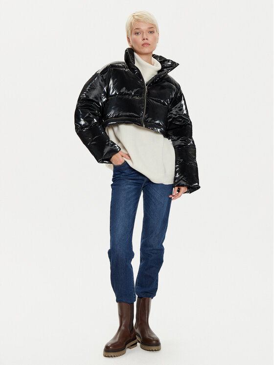 Karen by Simonsen Karen by Simonsen Μπουφάν χειμωνιάτικο Paisley 10105002 Μαύρο Oversize