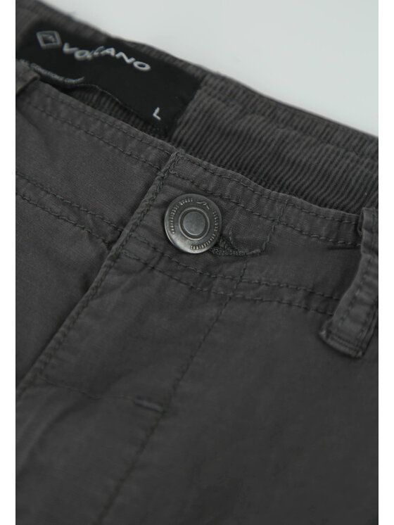 Volcano Volcano Spodnie cargo R-GUN Szary Regular Fit