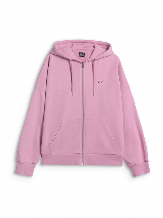 4F 4F Bluza basic Różowy jasny Loose Fit