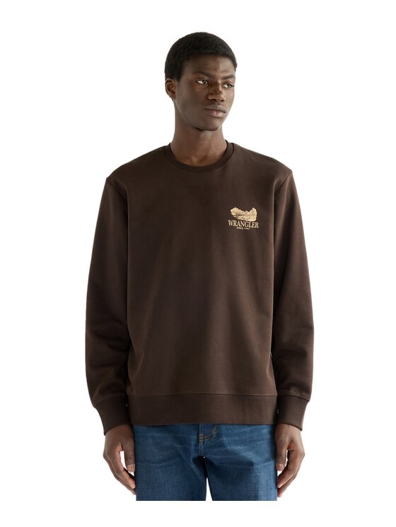 Wrangler Wrangler Bluza 112387742 Brązowy Regular Fit