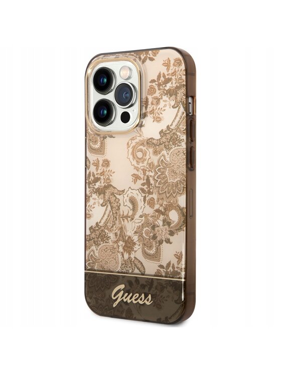 Guess Guess Etui na telefon Porcelain Brązowy