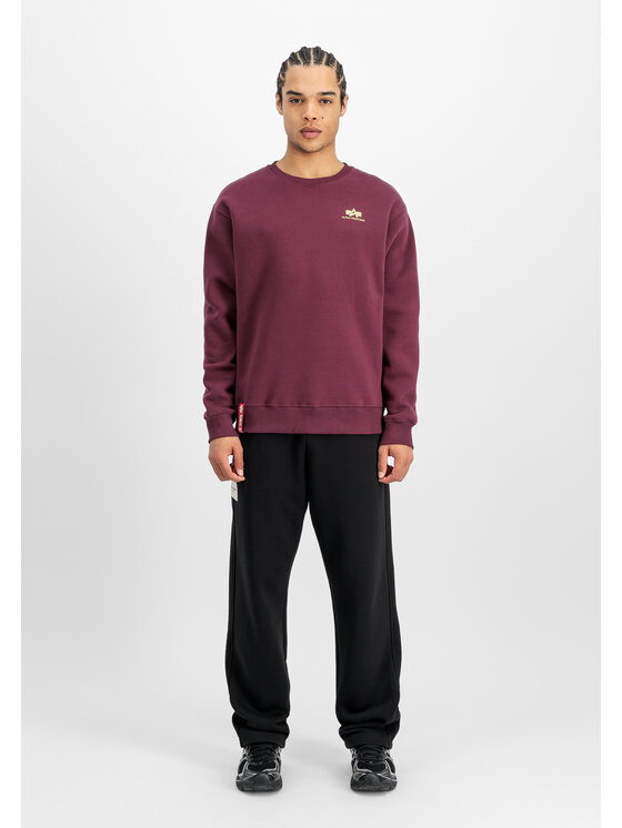 Alpha Industries Alpha Industries Bluza Basic Small Logo Sweatshirt Czerwony Regular Fit