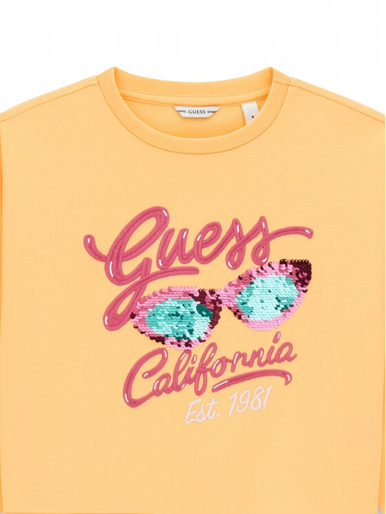 Guess Guess Bluza J6GQ00 KA6R4 Żółty Relaxed Fit