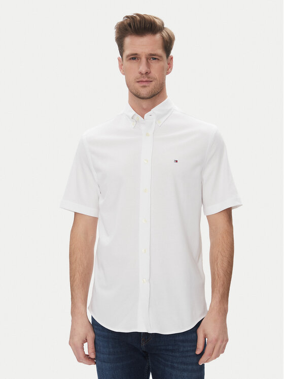 Tommy Hilfiger Tommy Hilfiger Košile Performance MW0MW38663 Bílá Regular Fit