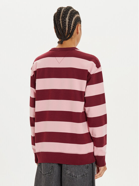 Tommy Jeans Tommy Jeans Bluza Ess Logo DW0DW19041 Fioletowy Relaxed Fit