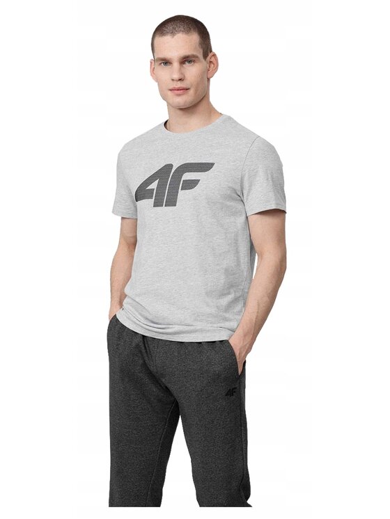 4F 4F T-Shirt TTHSM537 Szary Comfortable Fit