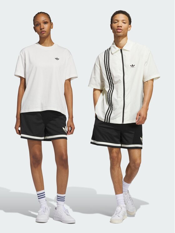 adidas adidas Szorty materiałowe 139543 Czarny Loose Fit