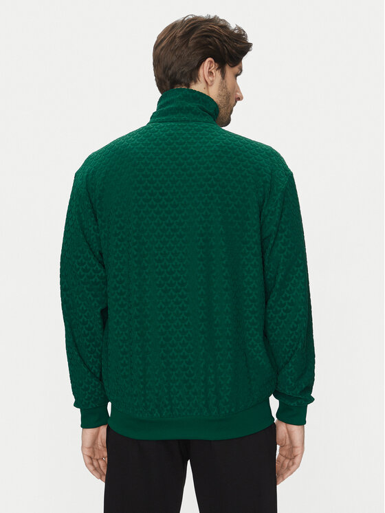 adidas adidas Majica dugih rukava Monogram JD0696 Zelena Loose Fit