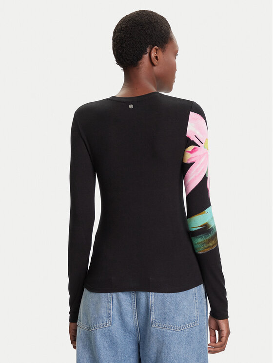 Desigual Desigual Blúzka Lena 25WWTK32 Čierna Regular Fit