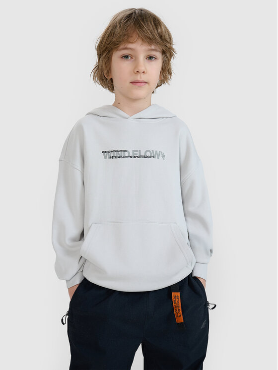 4F 4F Bluza OFF TRACK Szary jasny Oversize