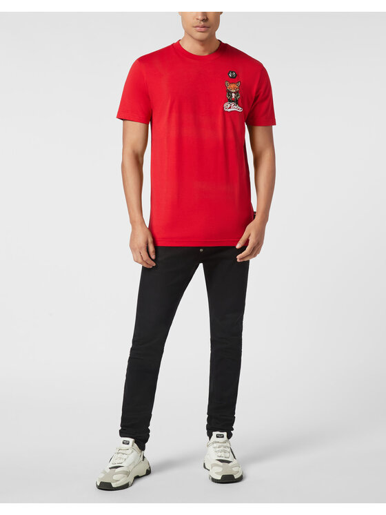 PHILIPP PLEIN PHILIPP PLEIN T-Shirt 26159 Czerwony Regular Fit