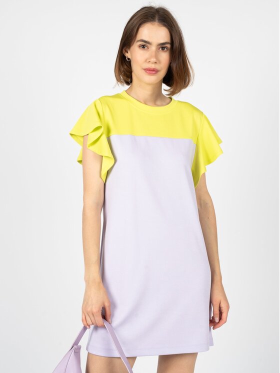 Silvian Heach Silvian Heach Sukienka codzienna GPP23297VE Żółty Slim Fit