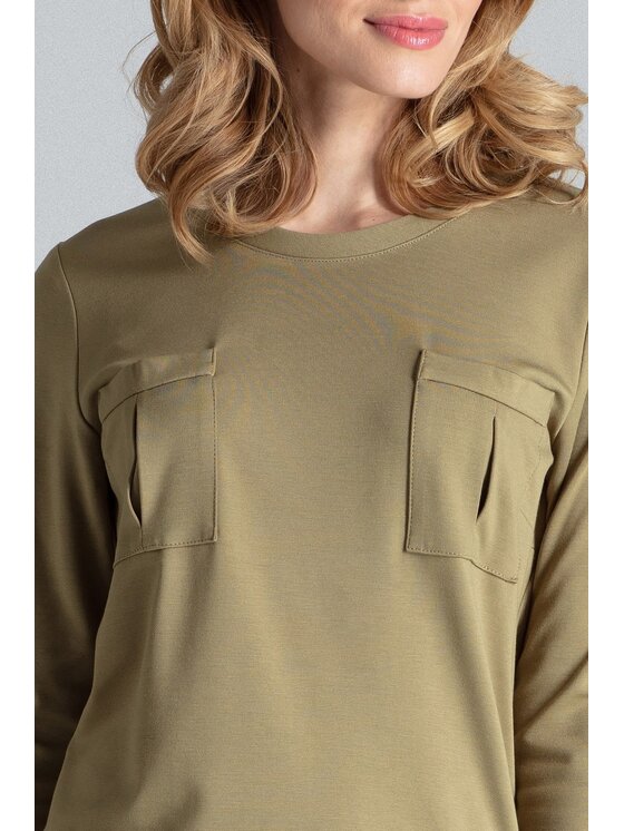 FIGL FIGL Sukienka M414 Khaki Regular Fit