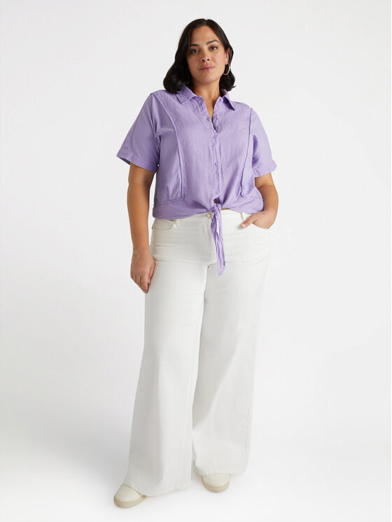 Fiorella Rubino Fiorella Rubino Camicia 5092L000149N009 Viola Boxy Fit