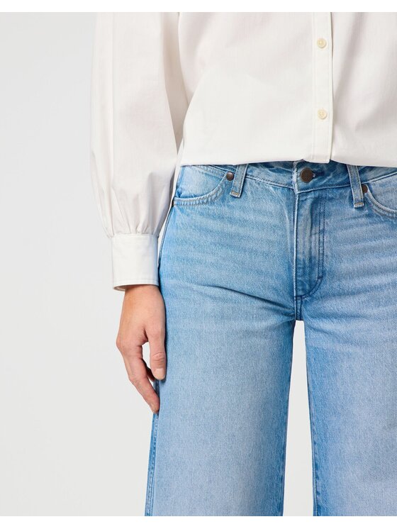 Wrangler Wrangler Jeansy World Wide Niebieski Wide Leg
