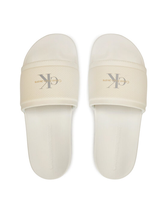 Calvin Klein Jeans Calvin Klein Jeans Şlapi Slide Institutional Metallic YM0YM01018 Gri
