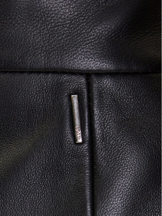 BOSS BOSS Kožená sukňa Sekina 50543188 Čierna Regular Fit