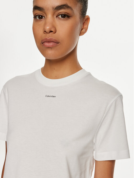 Calvin Klein Calvin Klein T-shirt Nano Logo K20K207519 Bianco Regular Fit