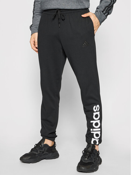adidas Sportinės kelnės Essentials Single Jersey GK8827 Juoda Regular Fit •  Modivo.lt