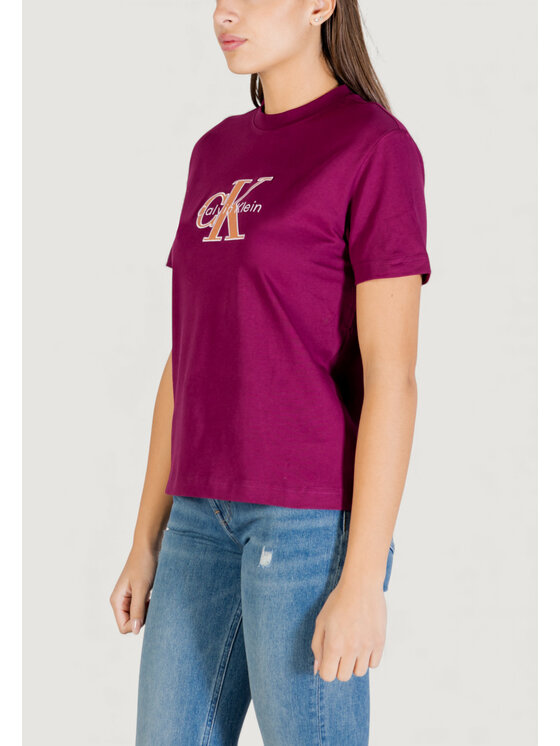 Calvin Klein Jeans Calvin Klein Jeans T-shirt LV047E819G Bordeaux Casual Fit
