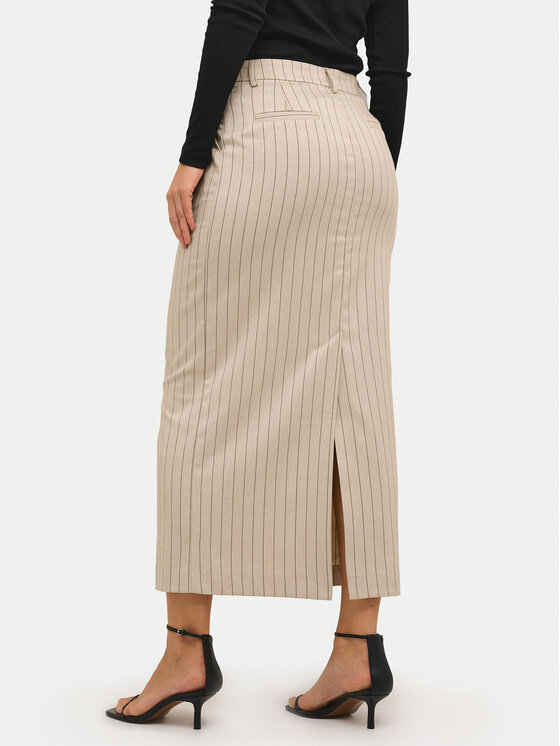 Kaffe Kaffe Spódnica midi Agathe 10508753 Beżowy Regular Fit