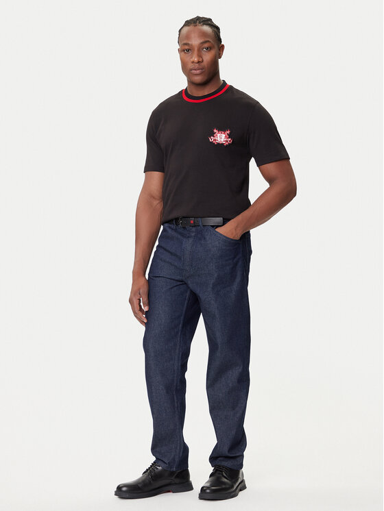 HUGO HUGO T-särk Dugbytee 50542957 Must Relaxed Fit