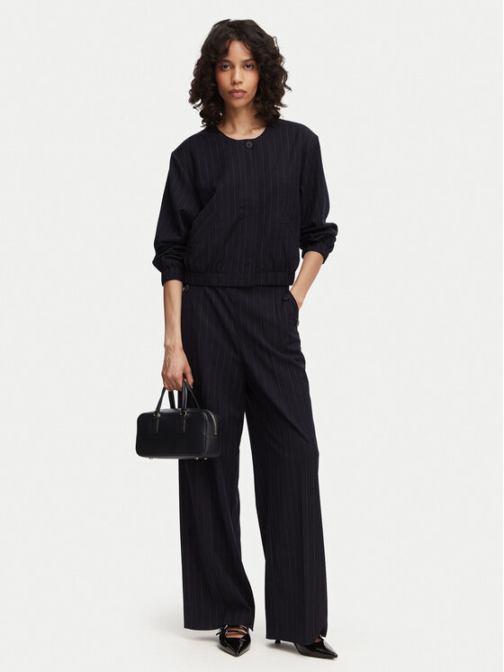 French Connection French Connection Stoffhose Alia 749A3 Dunkelblau Wide Leg
