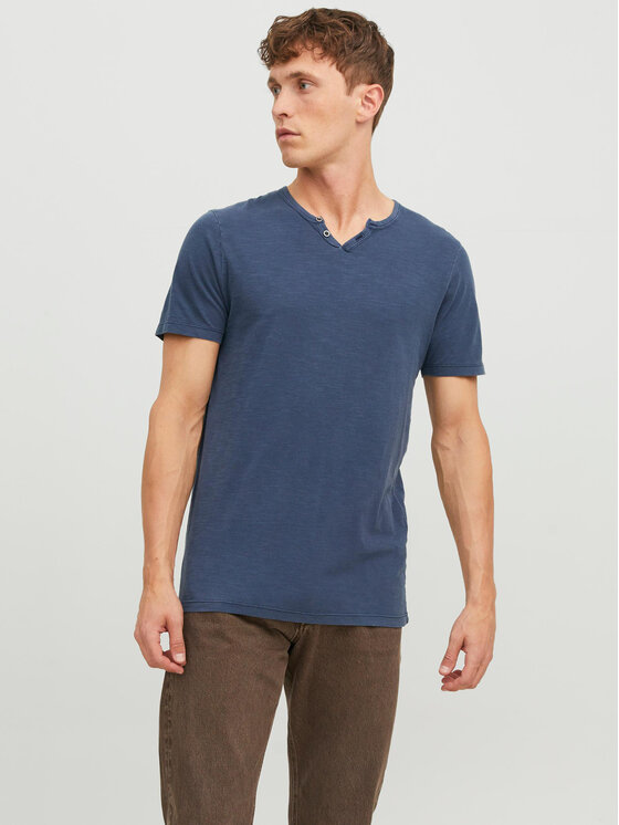 Jack&Jones T-krekls Split 12164972 Tumši zils Standard Fit